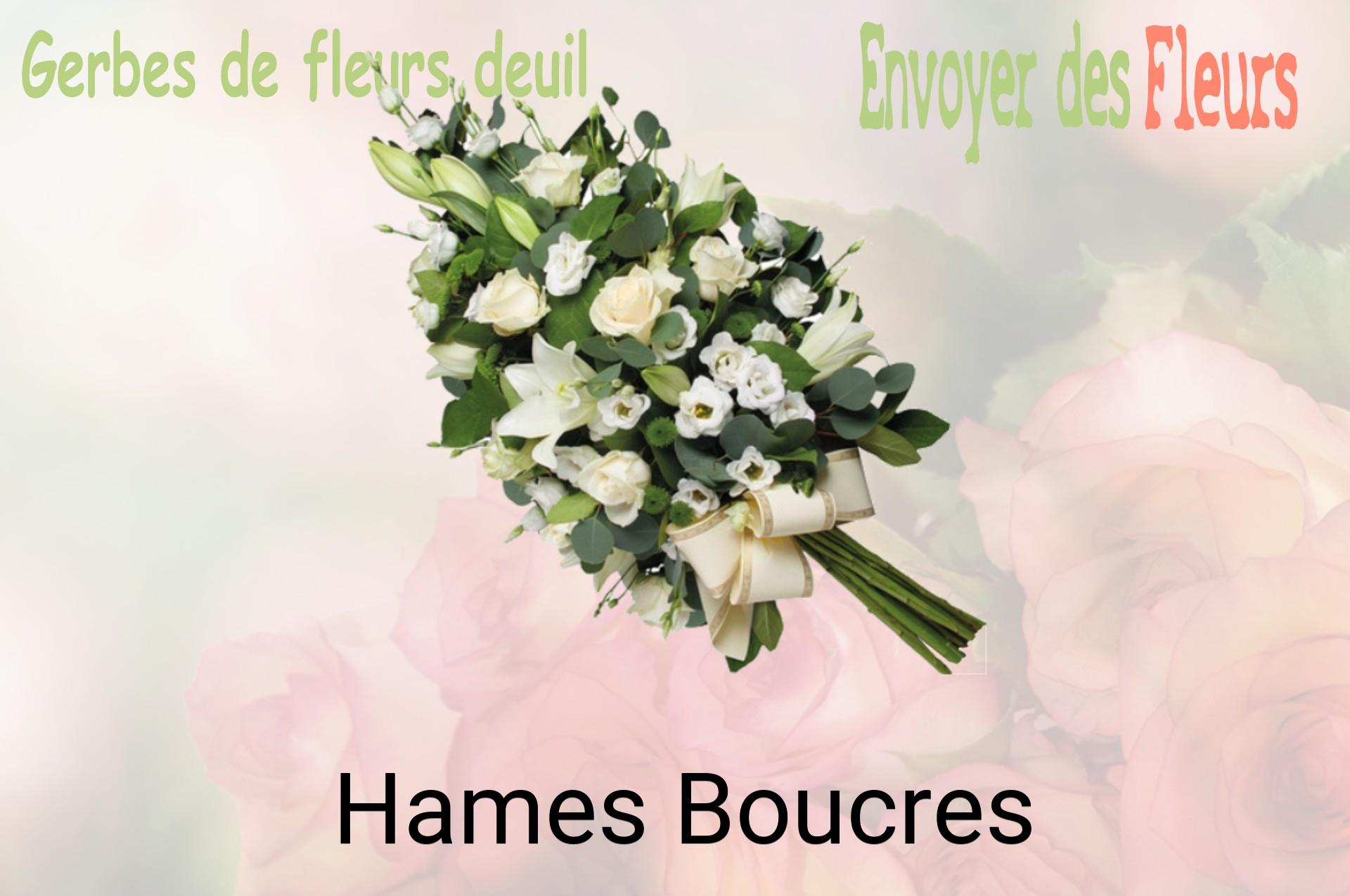 Gerbe de fleurs de deuil livrée à Hames-Boucres